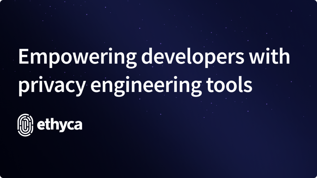 This key visual contains the title of the article, which reads "empowering developers with privacy engineering tools"